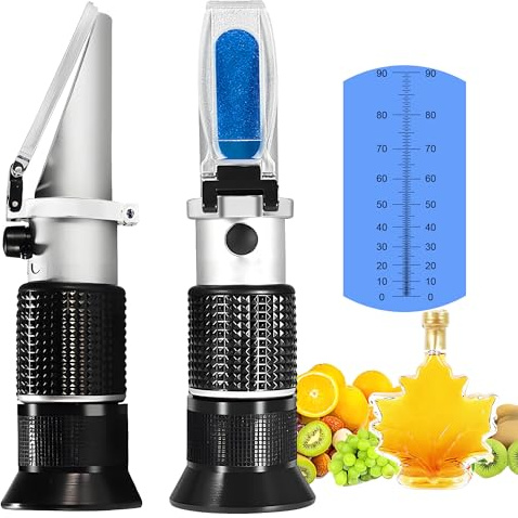 0-90% brix meter refraktometer, V · RESURCING bärbar handhållen mätning av sockerinnehåll för socker, mat, frukt, drycker honung