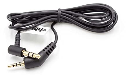 vhbw Cable audio AUX compatible con Bose QuietComfort 3, QC3 auriculares - Cable audio 3,5 mm (clavija jack), 120 cm, negro