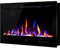 Noble Flame PARIS Schwarz 920 (92 cm / 36”) - Elektrokamin Wandkamin Kaminofen Kamin - Wandmontage Fernbedienung - 14,5 cm Einbautiefe