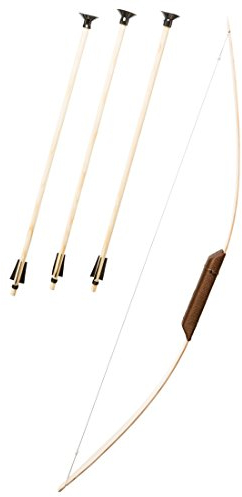 NET TOYS Bogenset Pfeil und Bogen aus Holz Flitzebogen Bogenschütze Pfeilbogen Robin Hood