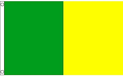 AZ FLAG Bandiera Verde E Giallo 150x90cm - Bandiera Verde E Gialla 90 x 150 cm