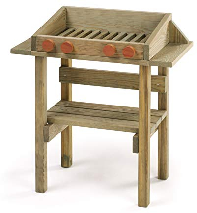 Erzi 10051 Grill Outdoor aus Holz für Kinder zum Spielen im Garten, Rollenspiele