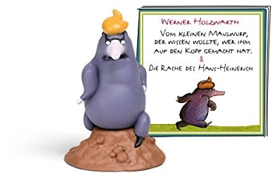 tonies Hörfiguren für Toniebox, Vom kleinen Maulwurf, der wissen wollte, wer ihm auf den Kopf gemacht hat/Die Rache des Hans-Heinerich, Hörspiel mit Liedern für Kinder ab 4 Jahren, ca. 72 Minuten