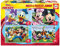 Educa - Mickeys Freunde, 4in1 Puzzleset, 20/40/60/80 Teile Puzzle für Kinder ab 5 Jahren, Disney (18627)