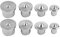 FTVOGUE 8 Stück Ausrichtungsstifte für Holzbearbeitung Bits Werkzeug Marker Zentrierbohrer 6/8/10/12/13 mm Zentrierbohrung Werkzeug Zentrierbohrer Zentrierstift Set Pin (Solid)