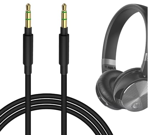 GEEKRIA QuickFit Audio Kabel Kompatibel mit B&O H9i, H8i, H9, H8, HX, Portal, Jabra Move, Elite 85h, B&W PX7, PX5, Philips Fidelio L3, A4216 Kopfhörer, 3.5mm Ersatz-Stereokabel für Kopfhörer (1.2 m)