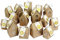 Papierdrachen Adventskalender zum Basteln und Befüllen - Häuser Set - mit goldenen Zahlenaufklebern - 24 naturbraune Schachteln aus 400g/m²-Karton - 24 Boxen - Weihnachtsdorf - wiederverwendbar