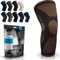 POWERLIX Kniebandage für Damen/Männer, Kompression Kniestütze für Meniskusriss, Arthritis, Linddert Kniescherzen, ACL, Laufen, Gewichtheben, Basketball, Volleyball, Sport, Orange, XL