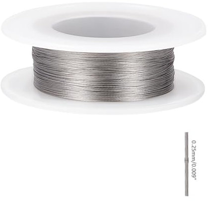 UNICRAFTALE 150m 0.25 mm de Diámetro Alambre de Acero Alambre para Manualidades Alambre para Abalorios de Joyería Floral Artístico Flexible Alambre Flexible de Metal Plateado para Hacer Joyería