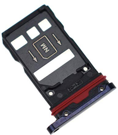 Dual-Sim-Kartenfach mit Micro-SD-Slot mit wasserdichtem Gummiring, Ersatz für Huawei Mate 20 Pro Phantom Black LYA-L09 LYA-L29 LYA-AL00 LYA-AL10 LYA-TL00