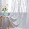 MIULEE Gardinen Spitze-Wunderschöne Grau Blumen Bestickte Spitzengardinen, 2er Set Transparent Vorhang Spitze Vintage, Voile Spitzenvorhänge mit Ösen für Wohnzimmer Schlafzimmer Dekor, 2X H245xB150cm