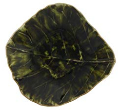 Costa Nova, Riviera collection, Vaisselle en grès, Feuille, assiette pour apéritifs, forêts (vert foncé), 11 cm, 6 pièces