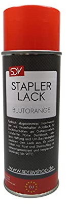 SDV Chemie Staplerlack RAL 2002 blutorange Linde 6x 400ml Lackspray Gabelstapler Forklift
