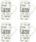 Priceless Homeware 475ml Large Ceramic Mug Microwave & Dishwasher Safe Hot Chocolate Cappuccino, Espresso,Latte, Hot Tea Mugs Set of 4 & 8 -Hot Cocoa Mugs (4Pcs Set - Latte)