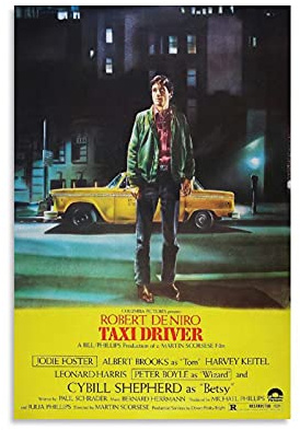 GNKIO Taxi Driver Movie Posters (1) Poster Dekorative Malerei Leinwand Wandkunst Wohnzimmer Poster Schlafzimmer Malerei 20x30inch(50x75cm)