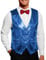 COOFANDY Herren Slim Fit Pailletten Weste V-Ausschnitt Glänzend Partykleid Anzug Stilvolle Weste Weste Weste, Blau..., Small