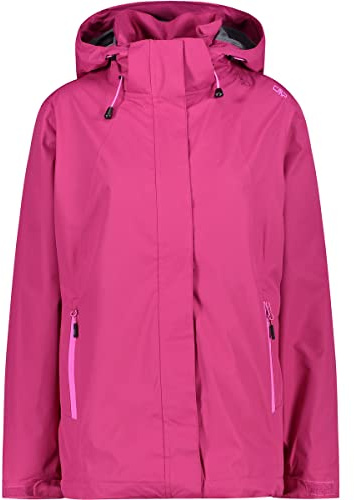 CMP - Damenjacke mit Reißverschluss und atmungsaktiver Kapuze, Geranie, S