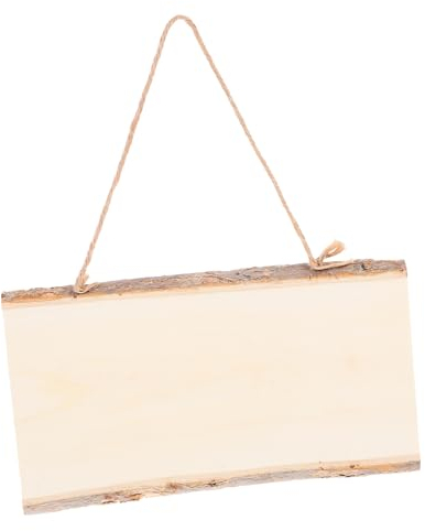 Milisten 2 Stück unlackierte blanko hängende Holzschild Holzschild Plakette Plain Hanging Craft Türschilder Bauernhaus Wandkunst mit Seil zum Malen Schreiben DIY Handwerk