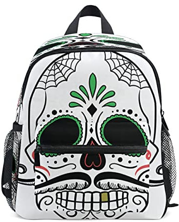 Bart Totenkopf Kleinkind Rucksack für Kinder Jungen Mädchen Niedlich Kinder Kindergarten Schule Büchertasche mit Brustgurt