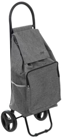 5five - carrello spesa a 2 ruote nomade grigio metallo
