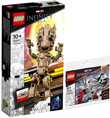 Lego Set of 2: 76217 I'm Groot & 30443 Spider-Mans Bridge Duel