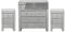 Kingwudo® Mirrored Chest of Drawers Set with 4 & 3 Drawer Bedside Tables x 2 Sets - Bedroom Furniture