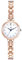 JewelryWe Damenuhr Elegant Analog Quarz Armbanduhr Damen Klein Einfach Business Casual Uhr mit Metall-Armband Rosegold