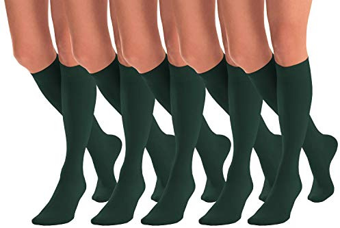 Aurellie women microfiber opaque knee high socks pakcs of 3 and 5