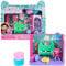 Gabby‘s Dollhouse Deluxe Raum, Groovy Music Room, Musikzimmer mit DJ Katzenminze (engl. DJ Catnip), 2 Möbelstücken und 2 Überraschungsboxen mit Zubehörteilen, geeignet für Kinder ab 3 Jahren