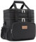 Lifewit Bolsa Térmica de Almuerzo Unisex, Bolsa Isotérmica Doble Compartimento, Bolsa Térmica Porta Alimentos Grande, Fiambrera Antifugas con Correa, Trabajo/Viajes, 12L/16 Latas, Negro