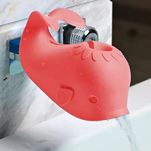 ALIBEBE Cubierta de silicona para boquilla de baño, protector de seguridad para grifo de bebé, rosa