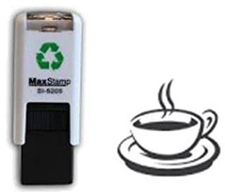 Coffee Cup Loyalty Stamp - 11mm - Black Ink - self Inking -