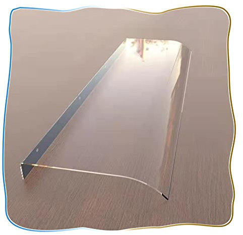 Türdach für Draußen Sonnenschutz Regenschutz Vordach,Eingangsüberdachung,Haustürvordach Unsichtbare Fenster Pultbogenvordach,Transparente Polycarbonat Markisen,Mehrere Größen (40x120cm/16 x47)