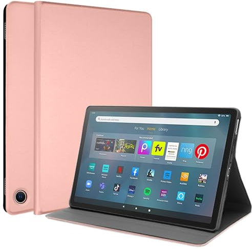 TECHGEAR Smart Case for All New Amazon Fire Max 11 (2023 / 13th Generation) Slim Smart Case Stand Cover with Corner Protection[Auto Wake/Sleep] Soft TPU Holder - Rose Gold