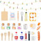 Wichtel Zubehör Weihnachten,32 PCS Weihnachtswichtel Tür Set,Weihnachtswichtel Tür mit Lichterkette,Wichteltürset,Wichtel Zubehör Backset,für Weihnachten, DIY Geschenk für Kinder