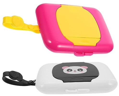 Toyvian 2pièces Boîte à Lingettes Humides Portables Pour Lot De Distributeur Compact Et Pratique Étui De Voyage Support De Rangement