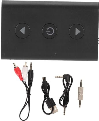 Ricevitore Trasmettitore Bluetooth 5.1, Adattatore Bluetooth Wireless 2 in 1 Adattatore Audio da 3,5 Mm per Autoradio, TV, Computer, Cuffie, Audio Domestico, Plug and Play