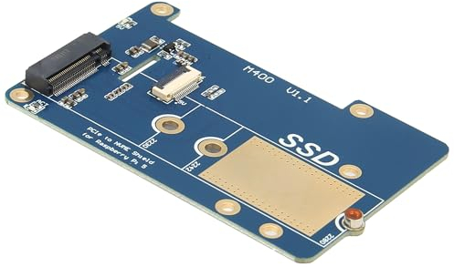 eleUniverse M400 PCIe NVMe SSD Adapter for Raspberry Pi 5 (PCI_EXPRESS_X1, M400, Raspberry Pi OS, M2 KEY-M NVMe SSD 2230/2242/2280 length)