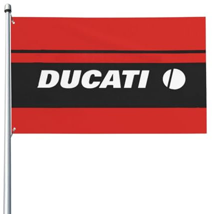Compatible With Ducati Flagge, 90 x 150 cm, Außenflaggen, Gartenflaggen, Hausflaggen, Banner-Dekoration für Hof, Veranda, Rasen, Heimdekoration