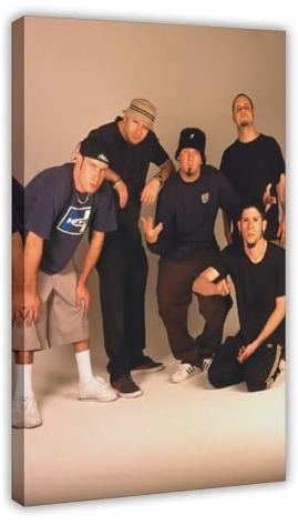YVNESAQ Poster Limp Bizkit, Leinwandposter, Schlafzimmer-Dekor, Sportlandschaft, Büro, Raumdekoration, Geschenk, Rahmen-Stil, 60 x 90 cm, 3 Stück