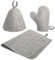 Filz Saunahut, 3 Teiliges Set Filzhut Sauna Set Sauna Sitzkissen Saunahandschuhe Saunamütze, Sauna Mütze Filz Saunakappe Mütze Filzhut Wellness Mütze Sauna Zubehör für Spa Bad Dampfbad Sauna Zubehör
