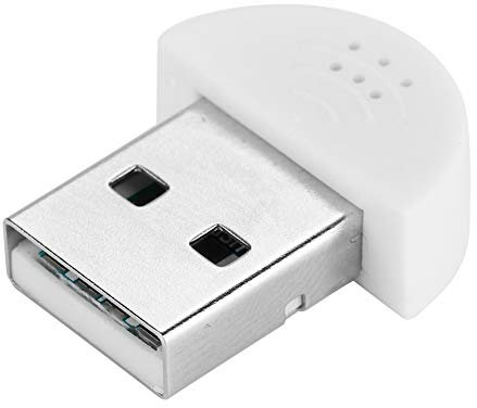 CYSFETENA Tragbares USB Mikrofon, 360° Omnidirektionales Mikrofon mit Rauschunterdrückung für PC Laptop Mac, Plug & Play USB MIC für Skype YouTube Online-Gaming (Weiß)