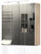 TUKAILAi 3 Doors Bathroom Mirror Cabinet with LED Lights, White Wall Mounted Storage Cabinet with Adjustable Glass Shelf Double Mirrors for Bathroom Washroom Wood