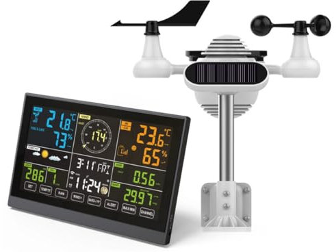 KYF-OFFICIEL Station Météo Connectée 7 en 1, KYF-WEATHER-001, Écran LCD, Idéal pour Maison, Bureau, Laboratoire