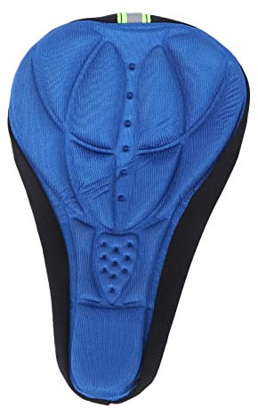 Kisangel Gel Fahrradsattelbezug Ergonomisch Gepolstert Blau rutschfest Mit Verstellbarem Zugband Atmungsaktiv Für Langstreckenradler Kompatibel Mit Heimtrainer Und Fahrrad