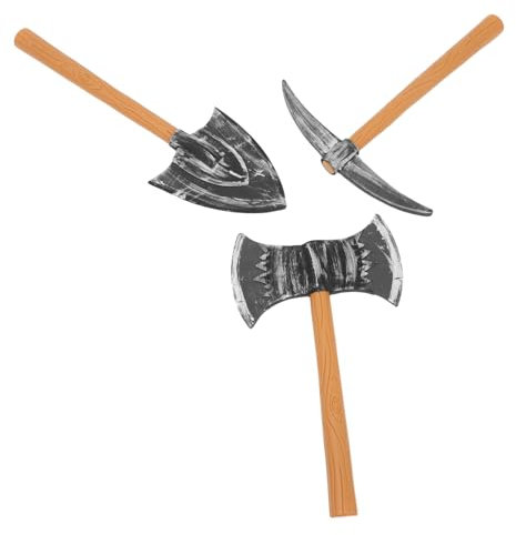 JOINPAYA 3stücke Teiliges Aus Kunststoff-gefälschten Schaufel Pickaxe Und Dwarf Requisiten Für Halloween Karneval Und Cosplay Leicht Und Handlich Für Unvergessliche Auftritte