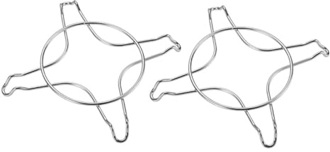 Holibanna 2stücke Gasherdgestelle Aus Edelstahl Rutschfest Passend Für Milchtopf Und Gasherd Gasbrennergestelle Herd-zubehör Silber