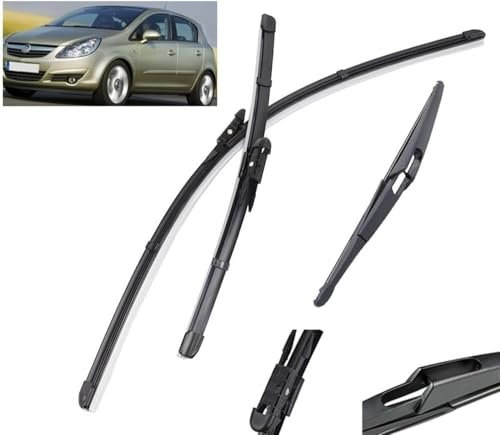 GuanLL Car Wiper Windshield Wiper für Opel Corsa D 2006–2014 Wipers Windscreen Glass Brushes Scheibenwischer vorne und Scheibenwischerblätter Set