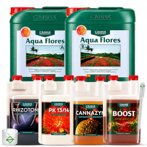 Weedness Canna Dünger Aqua Set L - Blütephase Hydrokultur Hydrokulturdünger Bewässerung Flüssigdünger Organisch Grow Bio Naturdünger