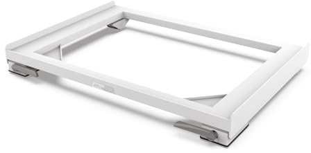 Meliconi Base Move Slim SIOC, Base per Lavatrice 60x60 cm con Ruote e Freni | Imballo sicuro e Anti Rottura per Lavatrice e Asciugatrice SLIM 47x60cm, Antivibrazione, Portata 250kg, Made in Italy, Bianca